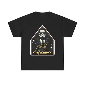 Retro Tuxedo Trooper May The Fourth Be With You. Geeky Vintage Dark Side Tee - Picture 1 of 51