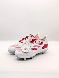 Adidas Adizero Purehustle 3 Elite Softball Cleats White Red IG7130 Womens Sz 8.5 - Picture 1 of 8