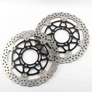 Motorcycle Front Brake Rotor For KAWASAKI ZX636 NINJA ZX-6R 2005-2012 Black - Picture 1 of 4