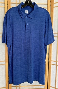 32 Degrees Cool Men’s Blue Marled Short Sleeve Polo Shirt Size X-Large Golf - Picture 1 of 10