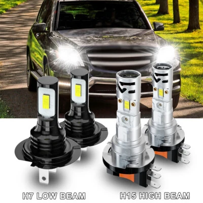 PARA MERCEDES-BENZ GLK350 2013-2015 4 PIEZAS Faros Kit Alto Bajo BLANCO 6500K Foto 1 de 4