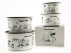 Tupperware Set of 4 One Touch Canister Cartoon Food Container Airtight 