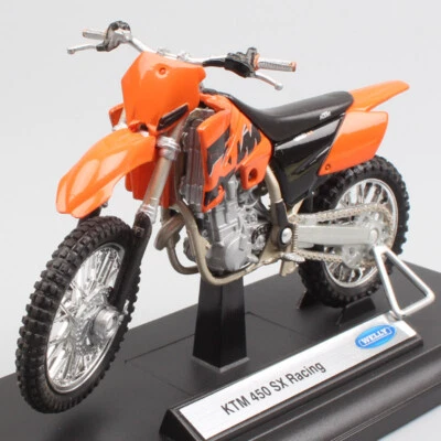 1:18 Welly KTM 450 SX Racing dirt bike Motocross model Diecast Toy Motorcycle - Image 1 of 4