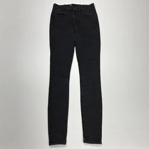 Pantalones de mezclilla ajustados de tiro alto 3X1 NYC para mujer 27 negros ropa de calle ajustados - Imagen 1 de 11
