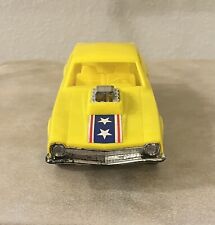 Processed Plastics Made In The USA 8.75” Ford Maverick Gasser Yellow Car Nice