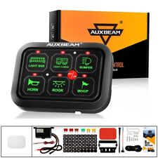 AUXBEAM 6 Gang Switch Panel Electronic Relay System Control Box +Waterproof Case