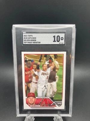Seth Beer 2024 Topps Series 1 #105 Golden Mirror Image Gem SGC 10 Diamondbacks - Image 1 of 2