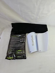 NEW!! Futbal Soccer Shin Guards Kids Youth Shin Guards + Socks White, L 9-15Y - Picture 1 of 8
