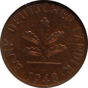 Germany 1948 D 1 pfennig NGC AU58 - Picture 1 of 5