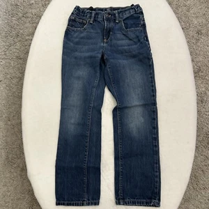 🔥Gap Slim Straight Fit Boys Jeans Sz 10 dark wash blue VGC - Picture 1 of 7