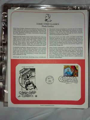 US Stamp PCS Panel FDC 1995 FLASH GORDON Comic Strip Classics Boca Raton, FL - Image 1 of 2
