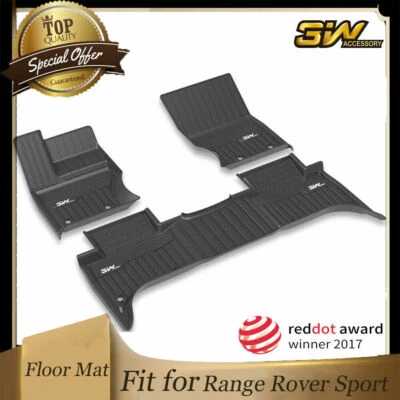 3W TPE Floor Mats Black For Land Rover Range Rover Sport 2014-2022 High Quality  - Image 1 of 4