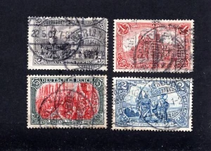 German Reich 1902 group of stamps Mi#78+80+81+82 used CV=71.4$ - Picture 1 of 2