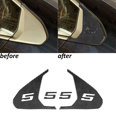4 件真碳纤维后窗 C 柱装饰适用于宝马 5 系列 i5 G60 G68 24-26 — 第 1/4 张图片