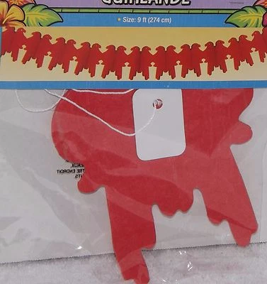 Guirnalda Luau Loro Crepé Guirnalda Tropical Luau Decoración Fiesta Verano Foto 1 de 2