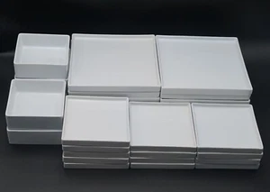 CB2 Bento All White Square Stoneware Speiseteller, Salatteller, Schüssel *AUSWAHL* - Bild 1 von 17