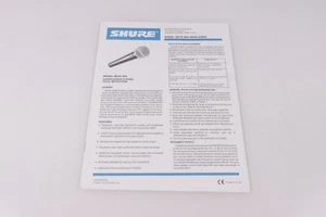 Guía del usuario del micrófono Shure Beta 58A==¡Original! - Imagen 1 de 3