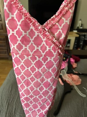 TRAJE DE BAÑO LAND'S END NIÑA DE UNA PIEZA Rosa/Blanco -NUEVO SIN ETIQUETAS TALLA 14 Plus Foto 1 de 4