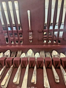 Vintage Grenoble Prestige Silver Plate Oneida Silverware 68 PC Storage Box - Picture 1 of 11