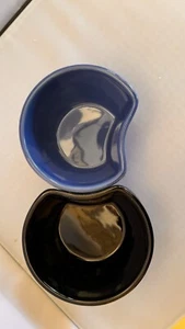 Two Longaberger Interlocking Bowls. Blue And Black. - Picture 1 of 3