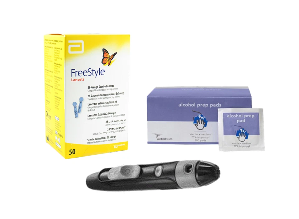 Dispositivo de punción ABBOTT FreeStyle [+] lancetas estilo libre 100 ct e hisopo de alcohol Foto 1 de 4