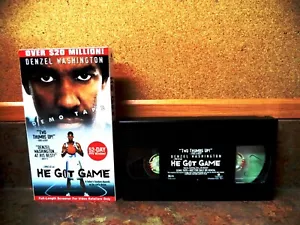 HE GOT GAME (VHS 1998) DEMO TAPE, Denzel Washington, Ray Allen, Milla Jovovich - Picture 1 of 4