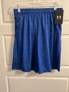New Boys Under Armour Gym Athletic Shorts Blue Sz YLG/ - Picture 1 of 3