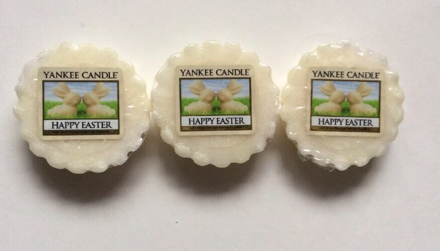 YANKEE CANDLE HAPPY EASTER WHITE CHOCOLATE BUNNIES TARTS WAX MELTS X 3 VHTF ITEM - Image 1 of 1