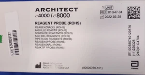 Abbott Architect c4000/c8000 Reagent Probe (ROHS) PN 01G4704 - Sealed in Box - Picture 1 of 4