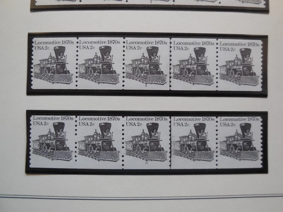#1897a  2c Locomotive 1870s PNC5 #8  & #10  MNH OG VF - Image 1 of 1