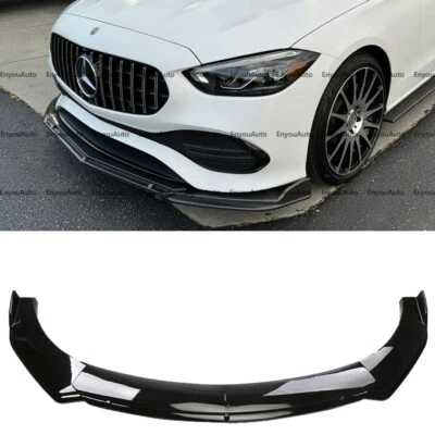For Mercedes-Benz E200 E250 E280 E300 E350 E450 Front Bumper Lip Spoiler Splitte - Image 1 of 4