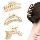 Large Metal Hair Claws for Women Moon Hair Claws for Thick Hair 3 Pack 4.3&quot;