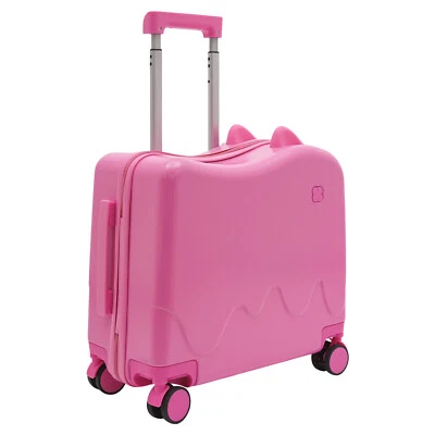 18" Kids Ride-On Suitcase Children Rolling Luggage Case Password Lock w/Stickers - Image 1 of 4