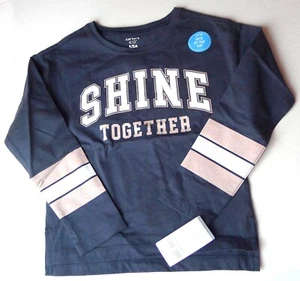 Carter's Girl Long Sleeve Crew Neck SHINE Together Blue Size 5T - Picture 1 of 5
