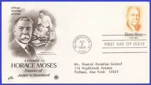EE. UU. #2095 ADDR PIEZAS ARTCRAFT FDC Horace Moses - Imagen 1 de 1