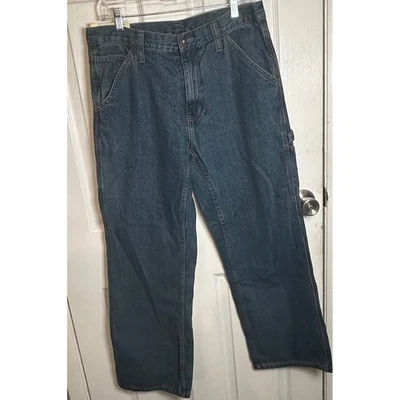 NWT New Faded Glory Carpenter Jeans Mens 32x30 Relaxed Fit Straight Leg Denim - Image 1 of 4