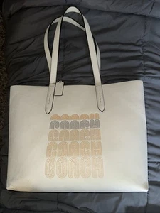 Large Crete COACH Highline Tote With Coach Print - Picture 1 of 19