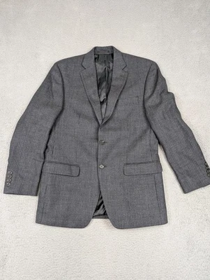 Chaps Blazer Mens 40R Gray Houndstooth Wool Sport Coat Two Button Jacket Lined - Image 1 of 4