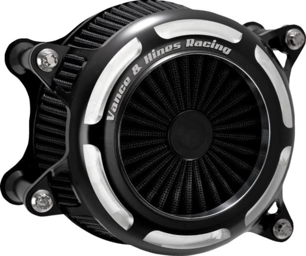 Kit de purificador de aire Vance & Hines VO2 Onyx corte en contraste negro #41119 Harley Davidson Foto 1 de 1