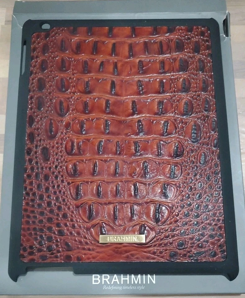 BRAHMIN Pecan Melbourne Apple iPad Leather Protective Shell/Skin Case - Image 1 of 4