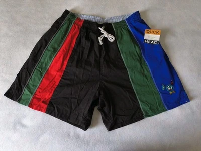 NWT Vintage Duck Head Men's Shorts M Black Color block Red Green Blue - Image 1 of 4