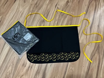 HPI Denny’s Server Waist Apron Half Reversible Uniform Black Yellow - 2 Pockets -NEW