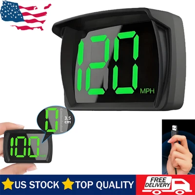 GPS Digital Speedometer Car Truck Motorcycle Head Up Display Odometer HUD MPH US - Image 1 of 4