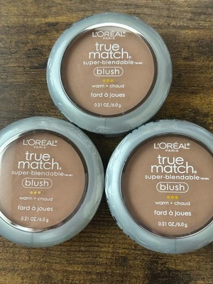 3X L'Oreal Paris True Match Blush Super Blendable Compact W1-2 Bare Honey Warm - Image 1 of 3