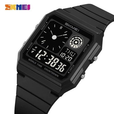 SKMEI Reloj Hombre Moda Estudiante Aire Libre Deporte Reloj Digital Cuarzo Reloj Pulsera Foto 1 de 4