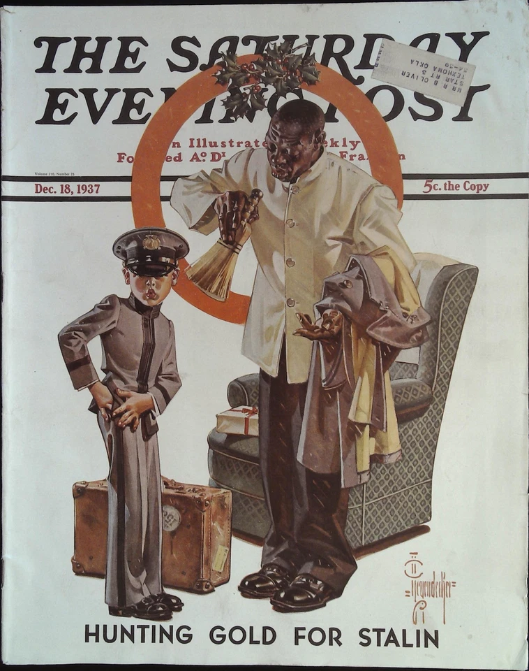 Saturday Evening Post December 18, 1937 J.C. Leyendecker, Complete Magazine Foto 1 de 1