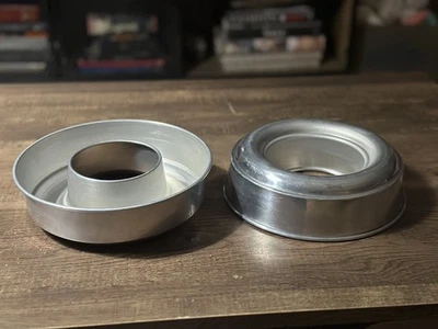 (Set Of 2) Vintage Aluminum Gelatin Ring Molds 8.5” - Image 1 of 4