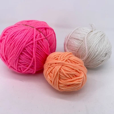 Lot Of 6 Balls Of Scrap Acrylic Yarn For Knitting Crafts Mixed Colors - Image 1 of 4