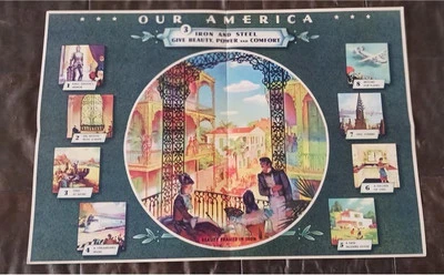 OUR AMERICA NO 3  COCA COLA PREMIUM STEEL ARTISTIC USES 1943 POSTER 22 X 32 NICE - Image 1 of 4