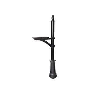 Architectural Mailboxes Hamilton Black In-Ground Steel Mailbox Post - Picture 1 of 9